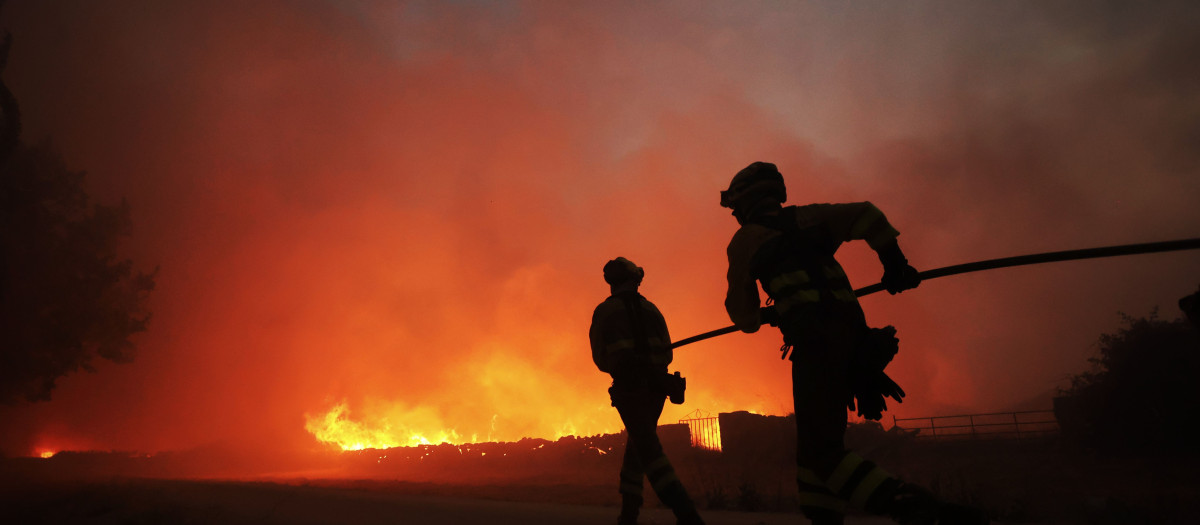 Lucha contra el fuego en la provincia de Zamora