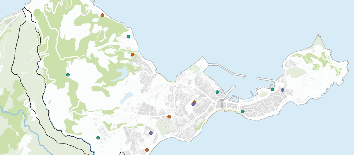 Mapa de Ceuta
