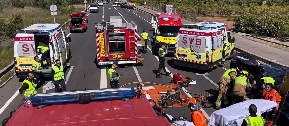 Imagen de archivo de un accidente en la provincia de Castellón.