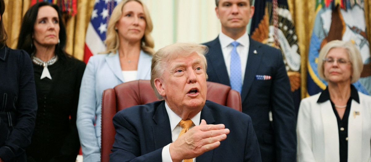 Donald Trump, presidente de los Estados Unidos, en el Despacho Oval