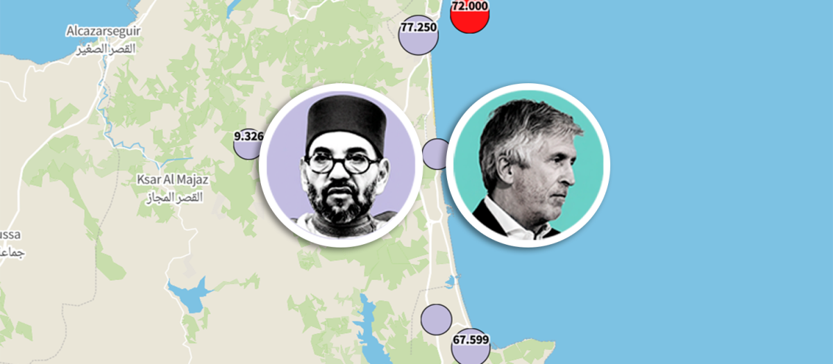 Mohamed VI y Marlaska, sobre un mapa de las ciudades marroquíes cercanas a Ceuta