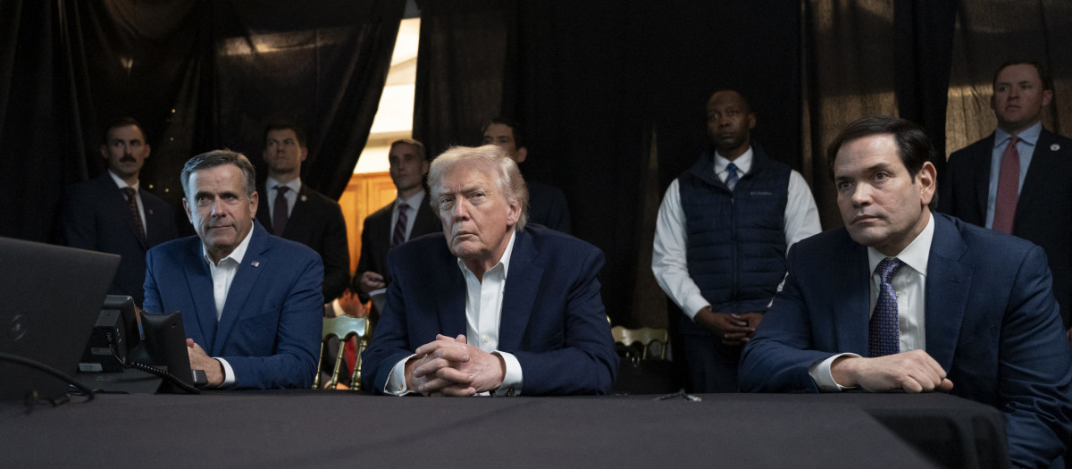 El director de CIA,  John Ratcliffe, el presidente Donald Trump y el Secretario de Estado, Marco Rubio en una foto de archivo
