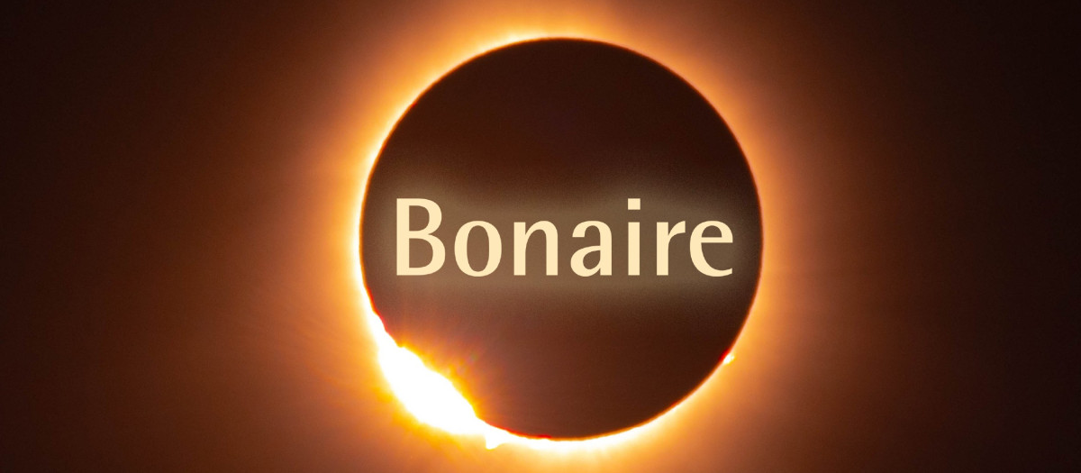 Cartel del show del eclipse en Bonaire