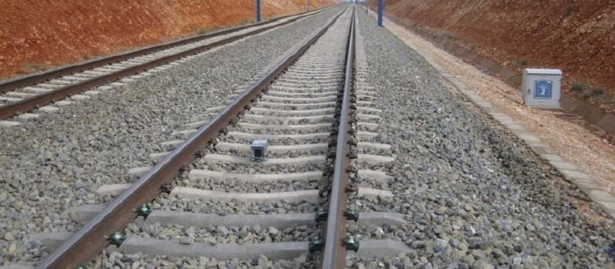 Imagen de archivo de una vía de tren