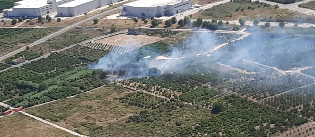 Situación actual del incendio en el interior de Castellón