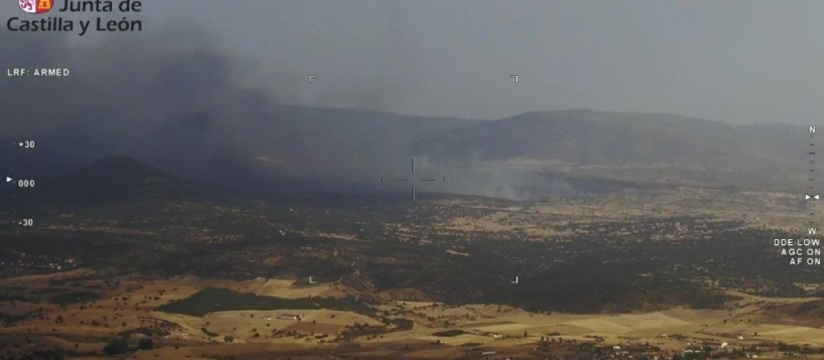 Incendio forestal en Navas de San Antonio (Segovia)