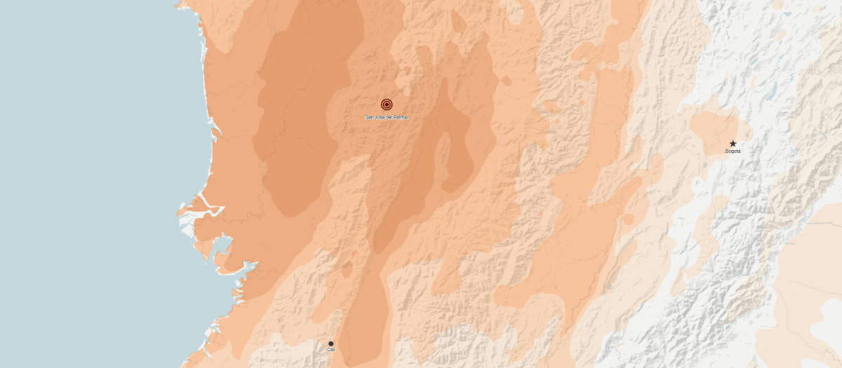 Mapa del terremoto en Colombia el 10 de agosto de 2026
