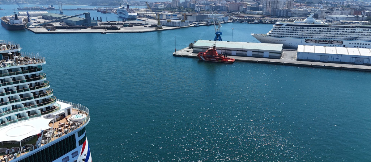 Puerto de La Coruña con la llegada de cinco cruceros