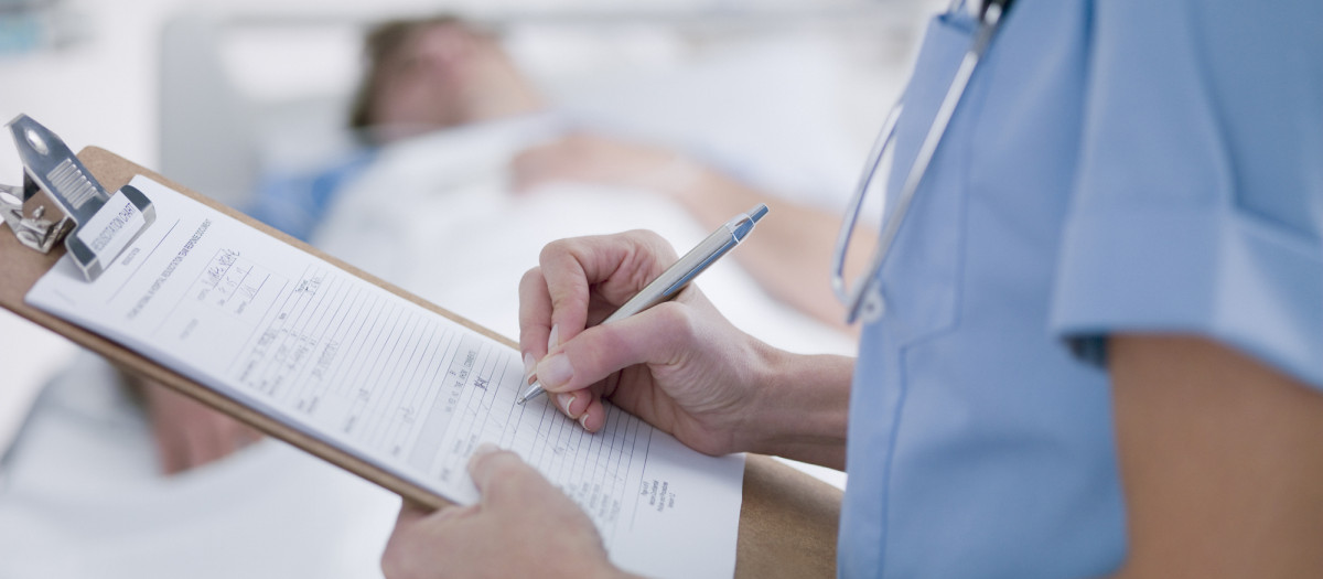 Paciente atendida en un centro médico