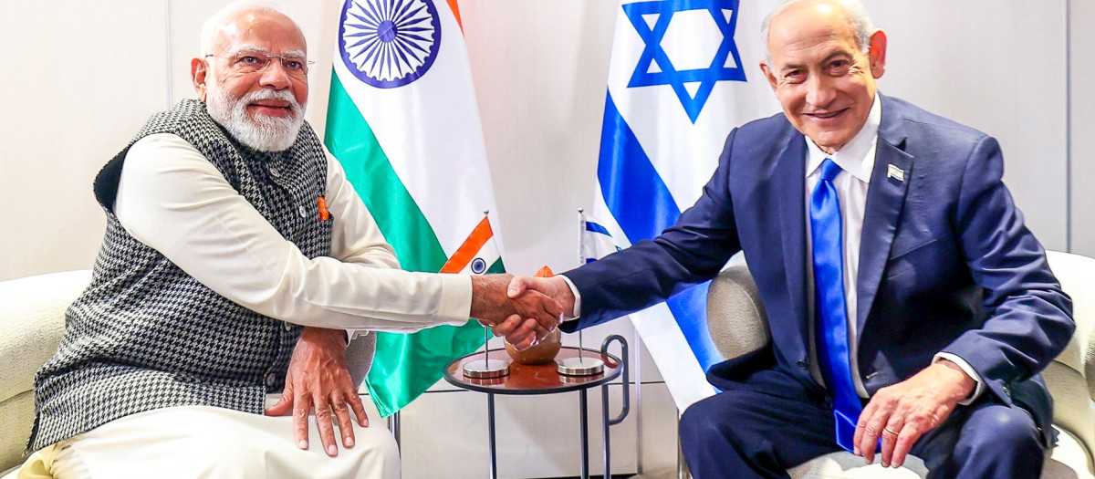 (Foto de ARCHIVO)
25 February 2026, Israel, Tel Aviv: India's Prime Minister Narendra Modi meets with Israeli Prime Minister Benjamin Netanyahu in Tel Aviv. Photo: Seshadri Sukumar/ZUMA Press Wire/dpa

Seshadri Sukumar/ZUMA Press Wire / DPA
25/2/2026 ONLY FOR USE IN SPAIN