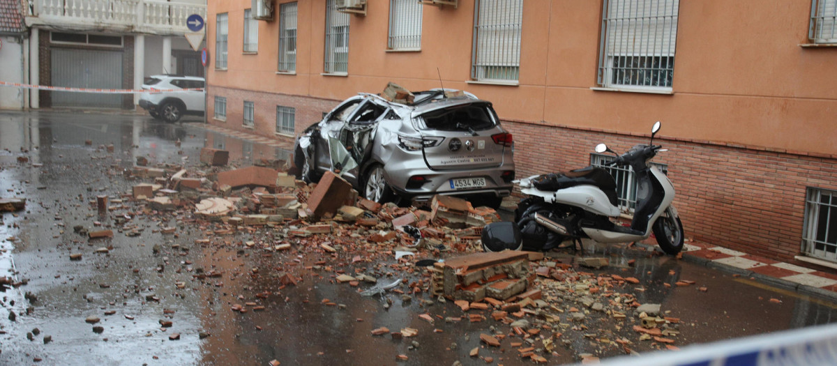 Vista de daños provocados por el terremoto en Granada
