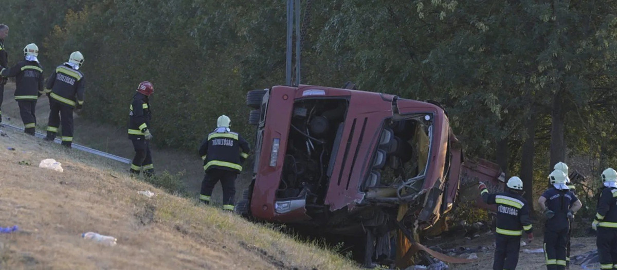 Accidente de un autobús en Hungría