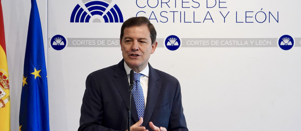 Alfonso Fernández Mañueco, presidente de la Junta de Castilla y León, en una imagen de archivo