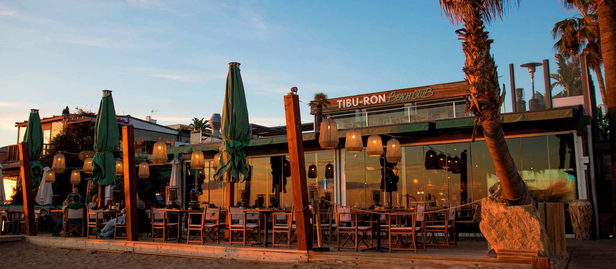 El 'Beach Club' Tibu-Ron, en Castelldefels
