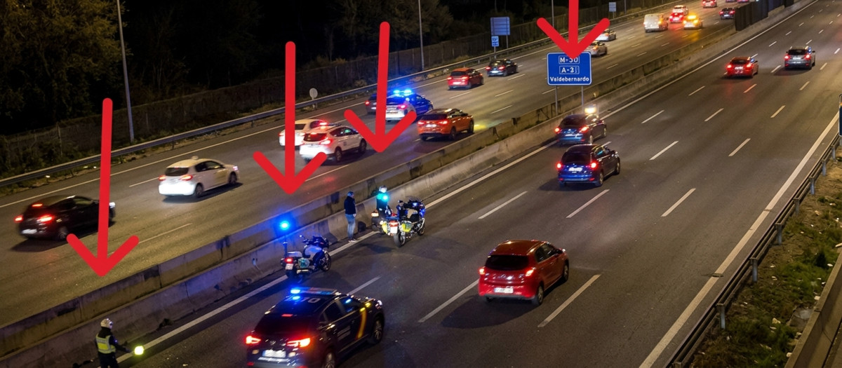 Como la V16 no se ve con claridad, los agentes se ven obligados a señalizar las emergencias