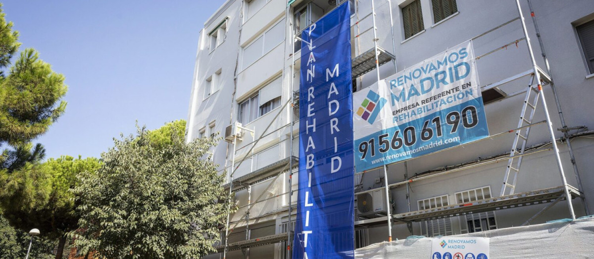 Edificio incluido en el Plan Rehabilita Madrid, en Moratalaz