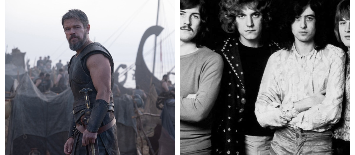 Fotograma de 'La Odisea' y fotografía de Led Zeppelin