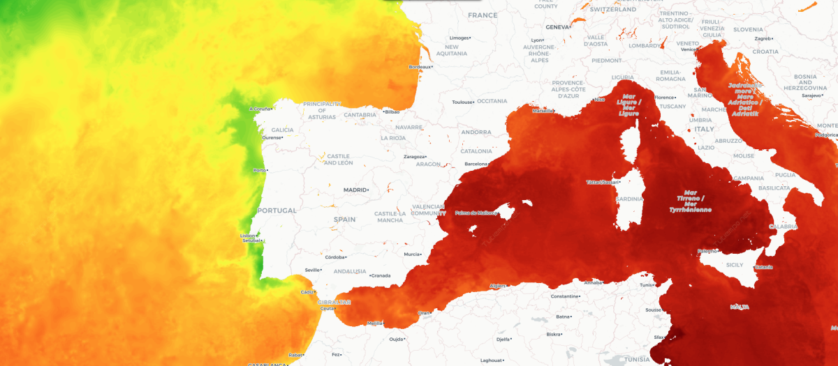 Temperatura de los mares