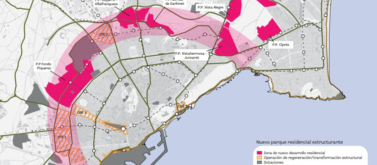 Zonas de nuevo desarrollo residencial en Alicante