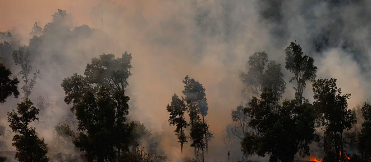 El humo de los incendios de Portugal ya está en Galicia