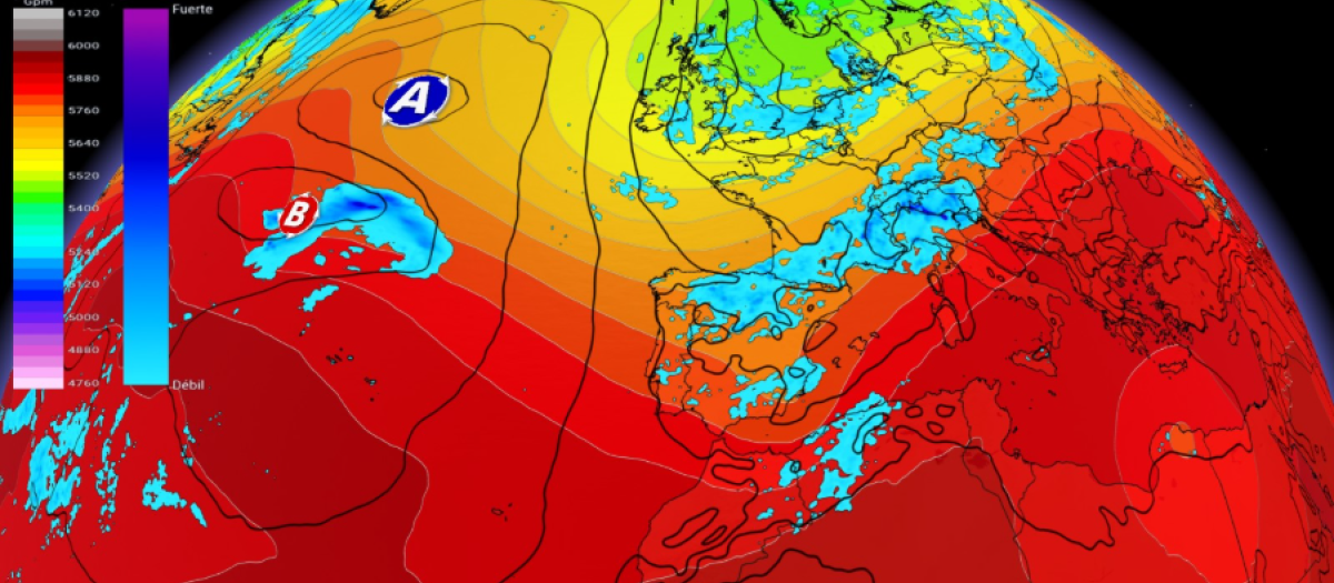 Una vaguada y una masa de aire polar llegarán en las próximas horas aumentando la inestabilidad en España