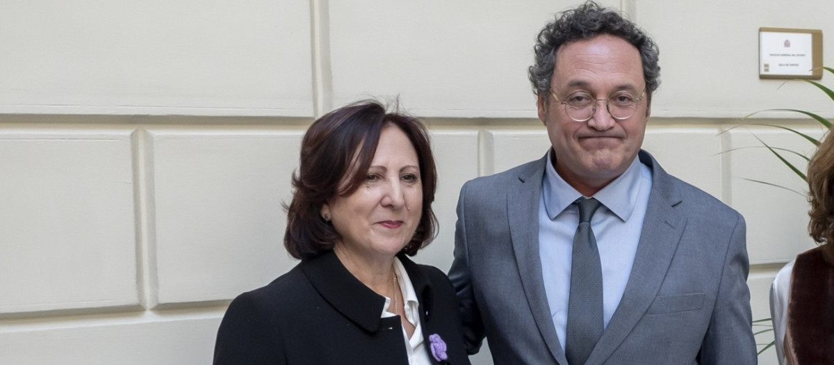La fiscal general del Estado, Teresa Peramato; y el exfiscal Álvaro García Ortiz