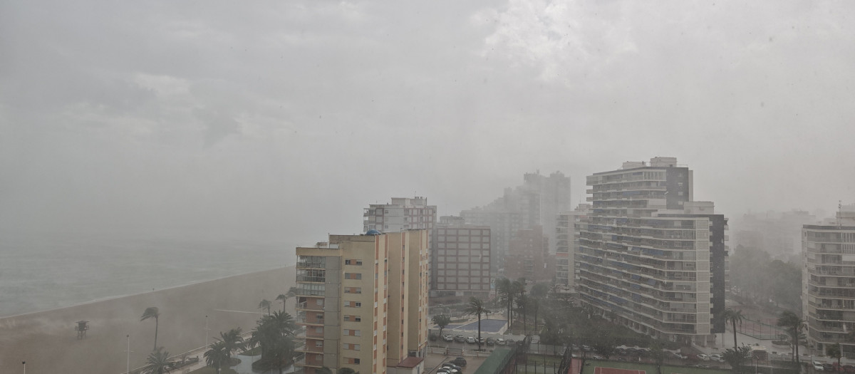 Imagen tomada durante el reventón térmico en Cullera, Valencia