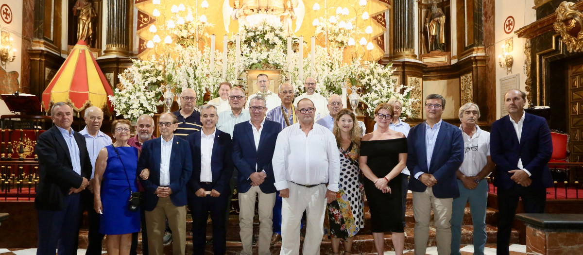 Imagen tomada este viernes de Toni Pérez en la Misa de los Agricultores en Aspe