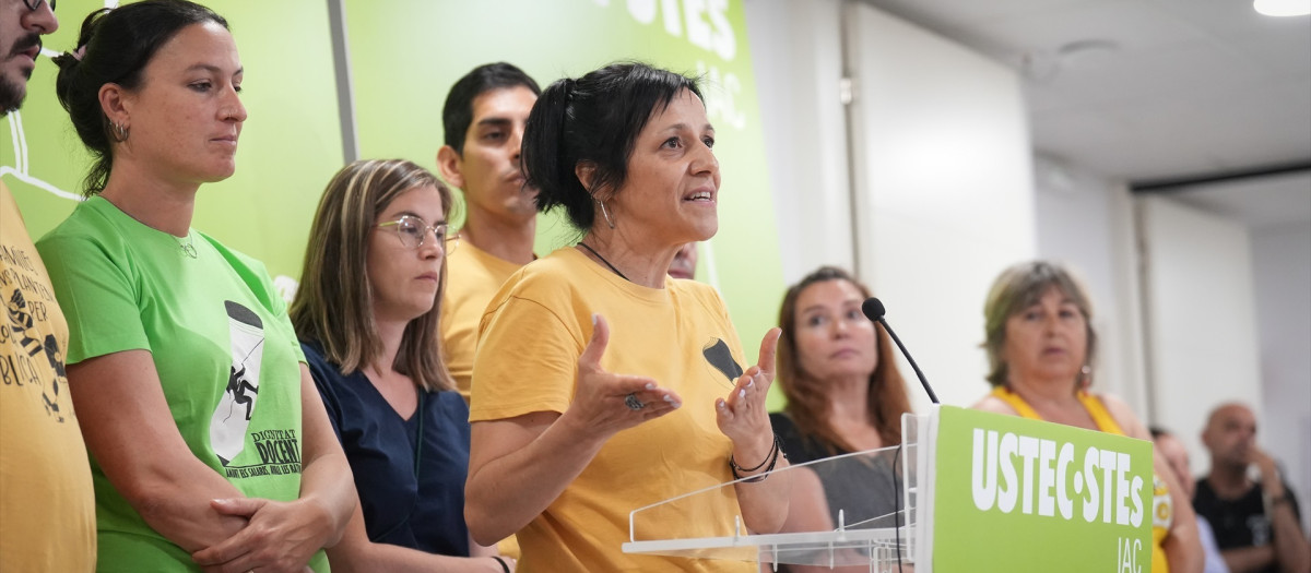 La portavoz de USTEC, Iolanda Segura, en una imagen de archivo