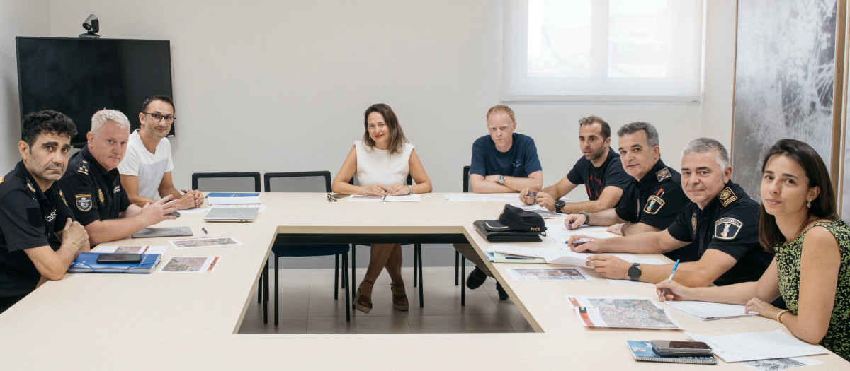 Imagen tomada este lunes en el Ayuntamiento de Castellón para la coordinación de cara a la llegada de la Vuelta Ciclista a España