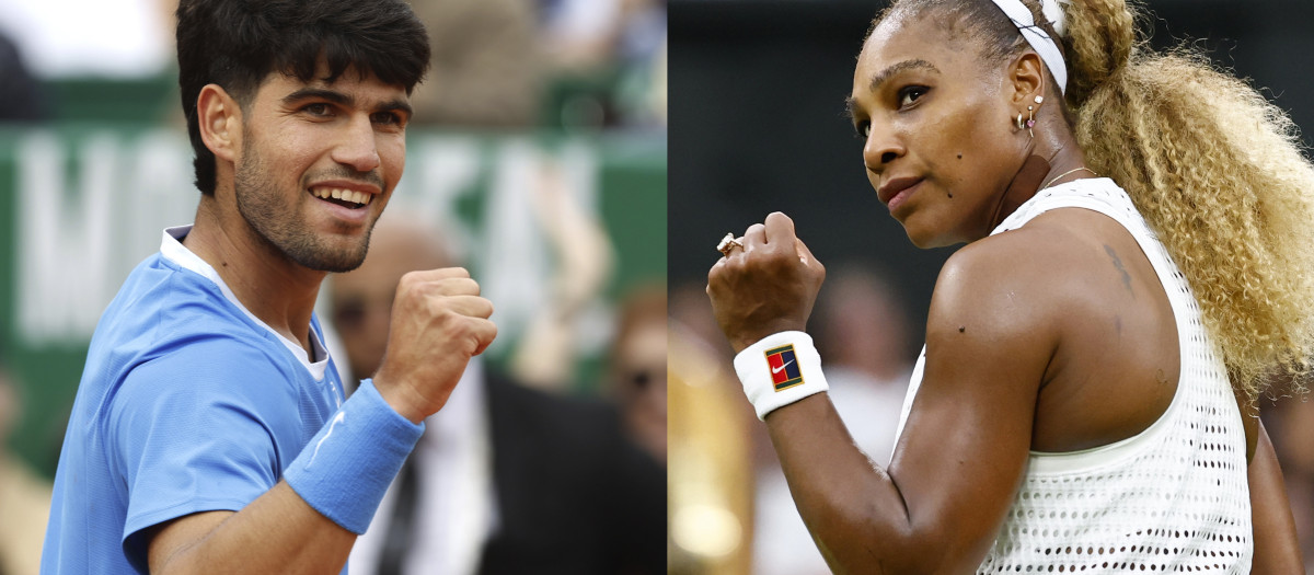 Carlos Alcaraz y Serena Williams