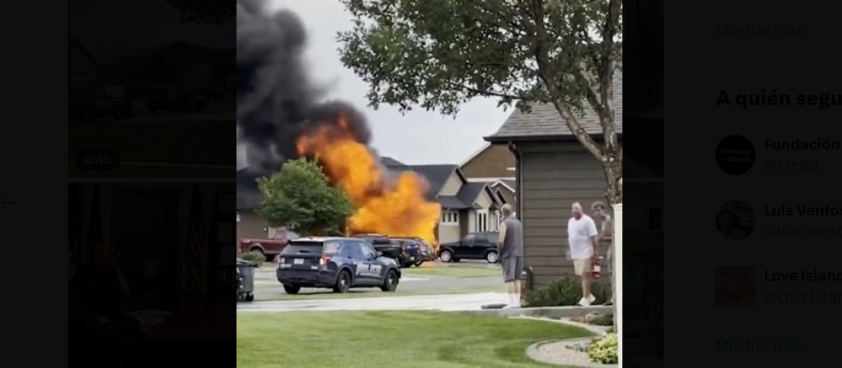 La casa donde tuvo lugar el tiroteo arde en llamas en Montana, Estados Unidos