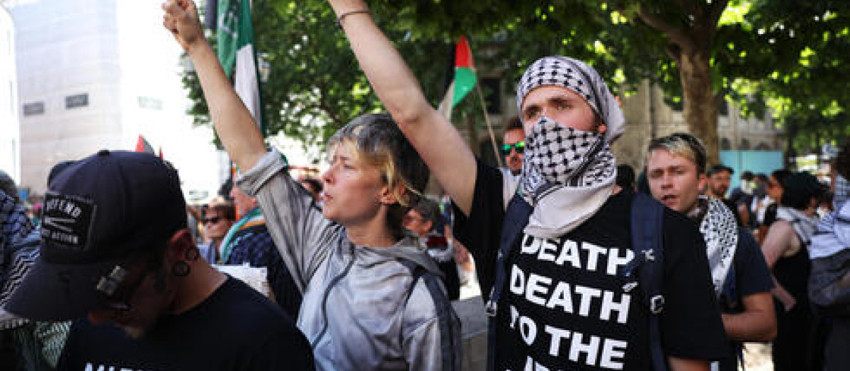 Miembros del grupo Palestine Action, declarado como grupo terrorista por EE.UU.