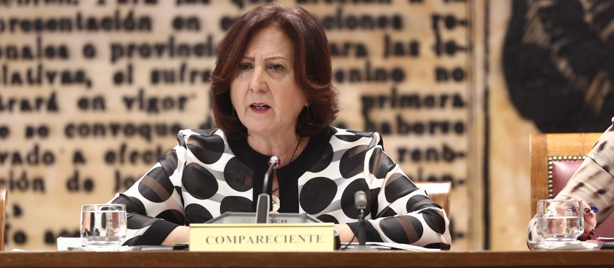 La fiscal general del Estado, Teresa Peramato Martín, comparece ante la Comisión de Justicia, a 19 de junio de 2026, en Madrid