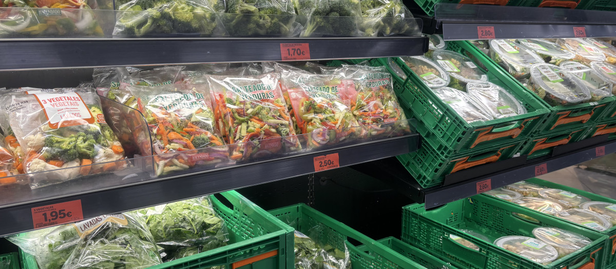 Imagen de un linial de Mercadona con productos fabricados por Verdifresh