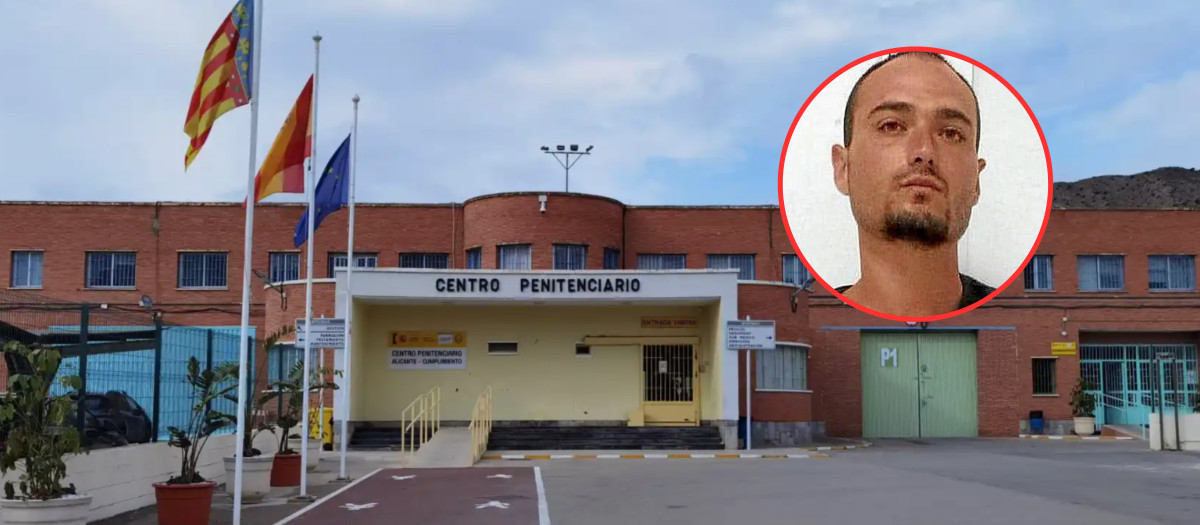 Imagen del Hospital Psiquiatrico de Requena, y arriba a la derecha, el 'Rambo de Requena'