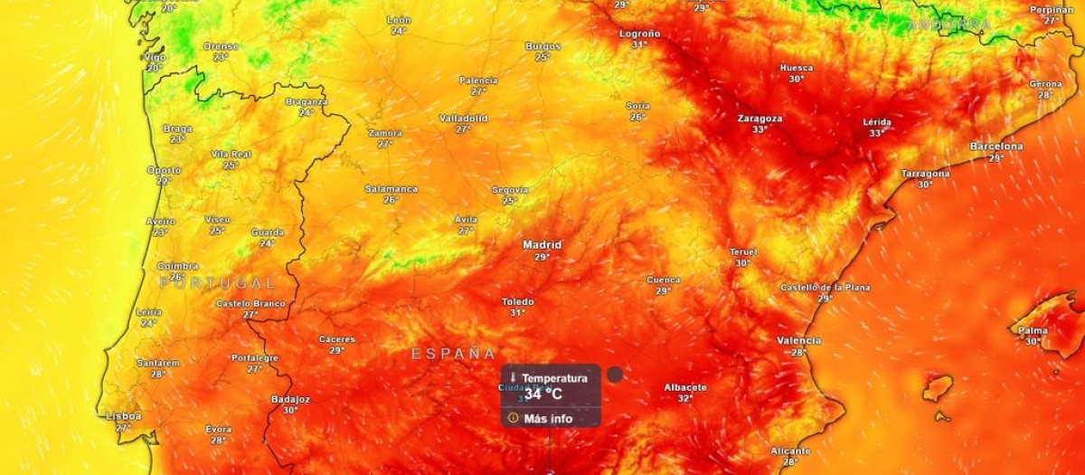 Predicción meteorológica de este sábado, 29 de agosto