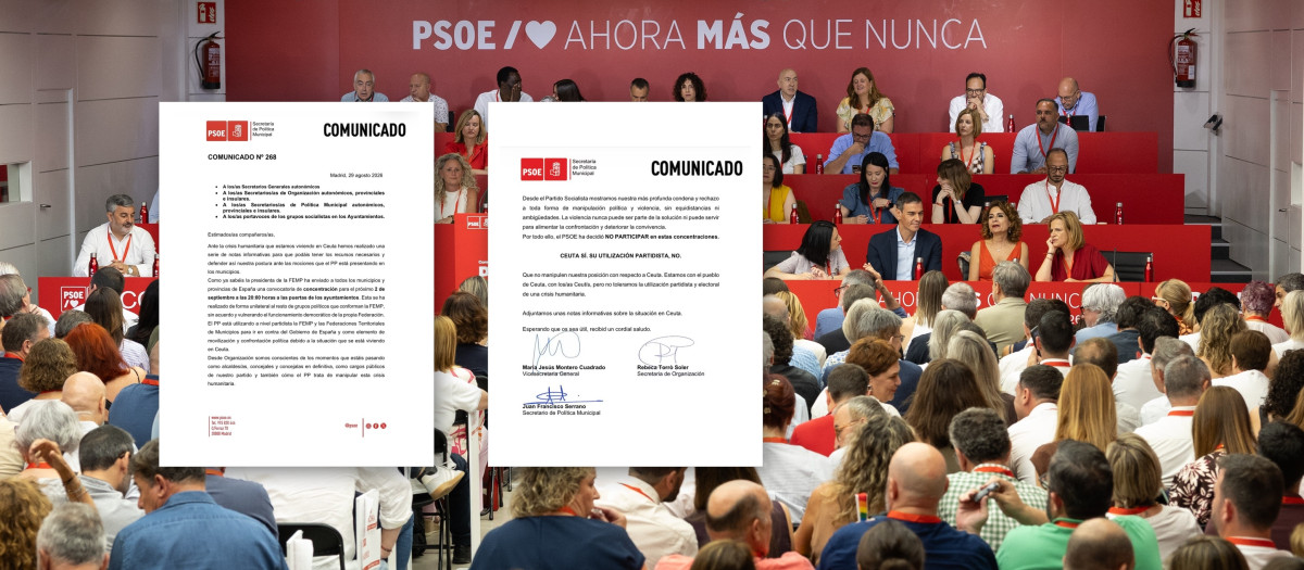 Comunicado del PSOE sobre las concentraciones de apoyo a Ceuta