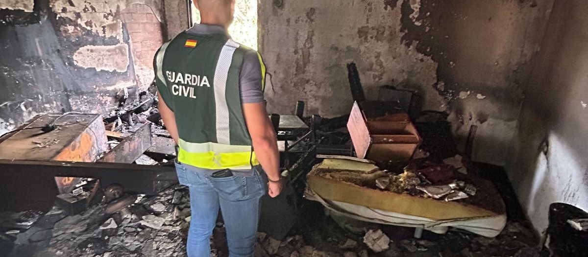 Imagen del estado en el que quedó la vivienda