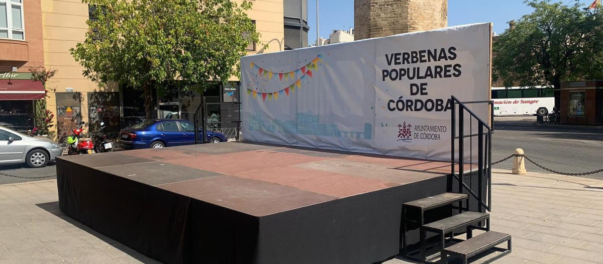 Escenario para la verbena de La Merced
