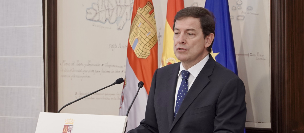 El presidente de la Junta de Castilla y León, Alfonso Fernández Mañueco