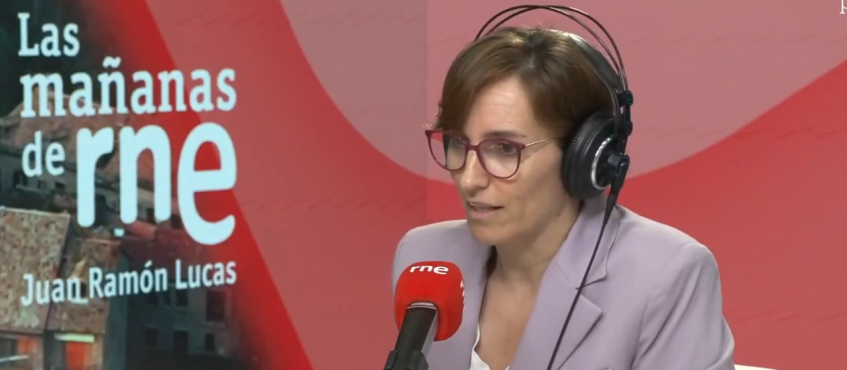La ministra de Sanidad, Mónica García, este miércoles
