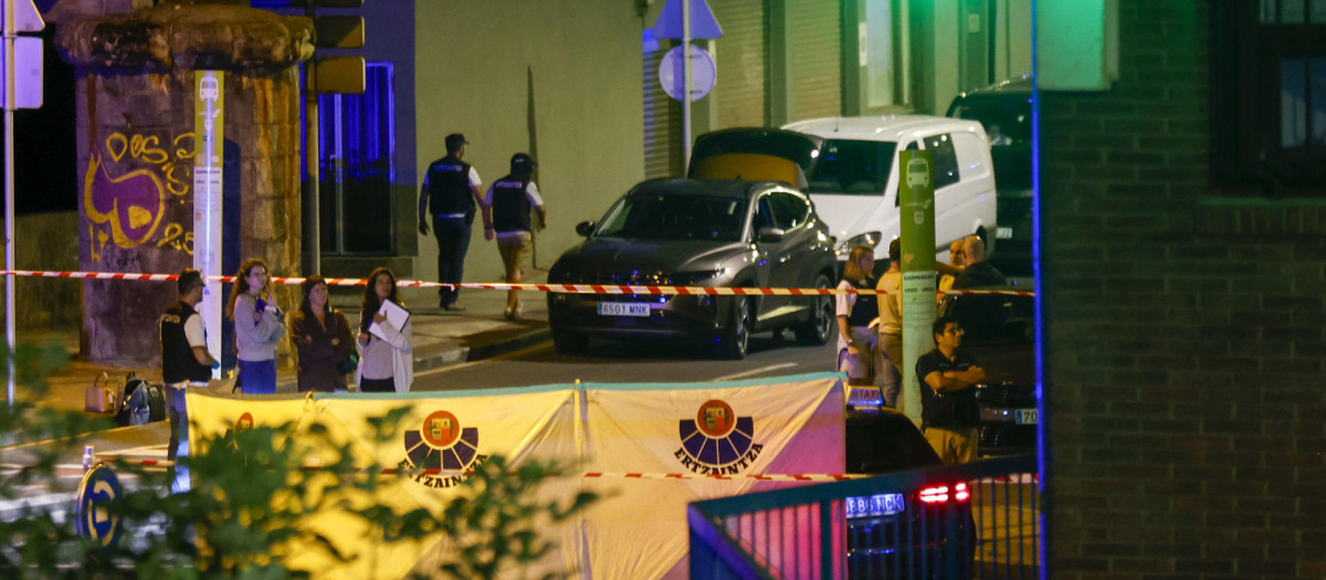 Despliegue policial tras el suceso de Azpeitia