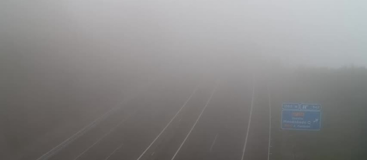 Banco de niebla registrado esta mañana en la A-8, que permanece cortada por este motivo entre los kilómetros 535 y 552.

REMITIDA / HANDOUT por DIRECCIÓN GENERAL DE TRÁFICO (DGT)
Fotografía remitida a medios de comunicación exclusivamente para ilustrar la noticia a la que hace referencia la imagen, y citando la procedencia de la imagen en la firma
05/9/2026