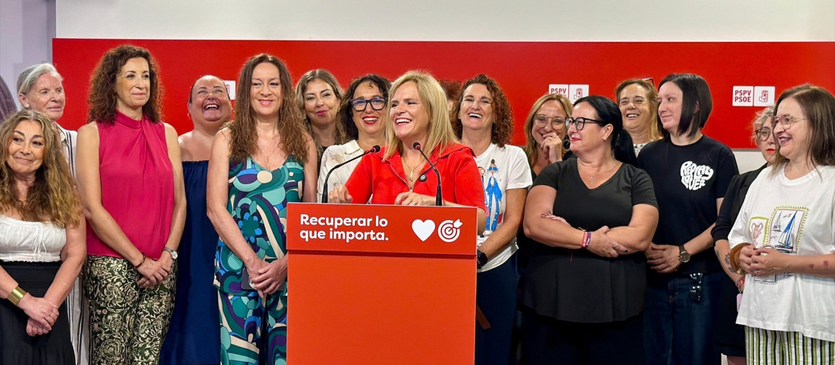 a secretaria de Igualdad del PSOE delegada del Gobierno en la Comunidad Valenciana, Pilar Bernabé

REMITIDA / HANDOUT por PSPV
Fotografía remitida a medios de comunicación exclusivamente para ilustrar la noticia a la que hace referencia la imagen, y citando la procedencia de la imagen en la firma
05/9/2026