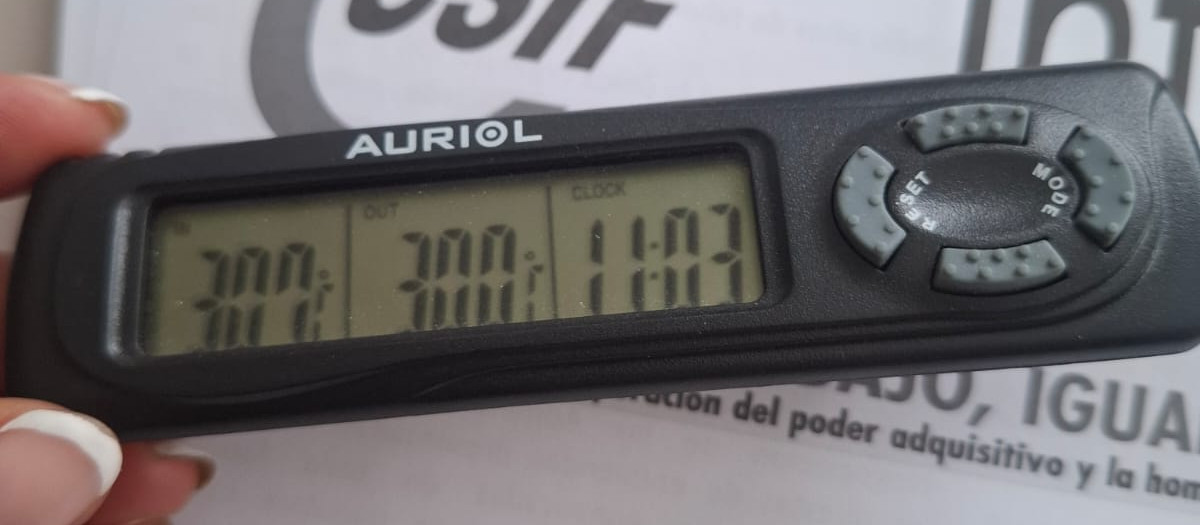 Medición de la temperatura en la Subdelegación del Gobierno de Valencia
