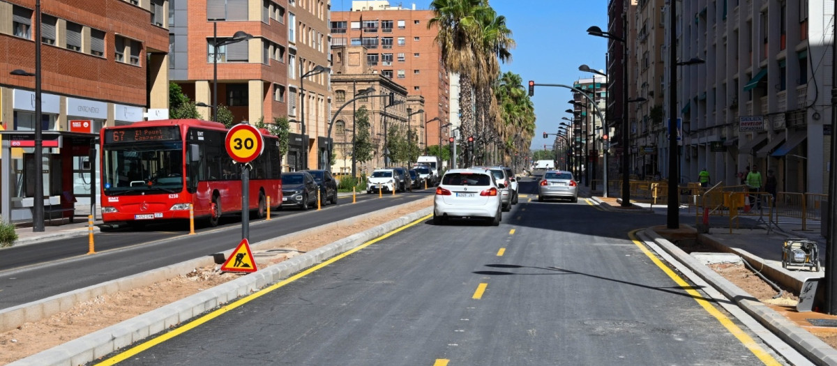 Imagen de al apertura de la Avenida Pérez Galdós y Girogeta en Valencia