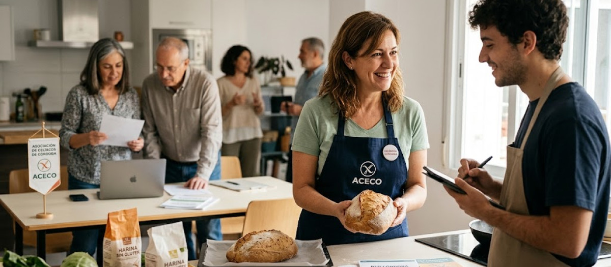 Una recreación por IA de productos para celíacos