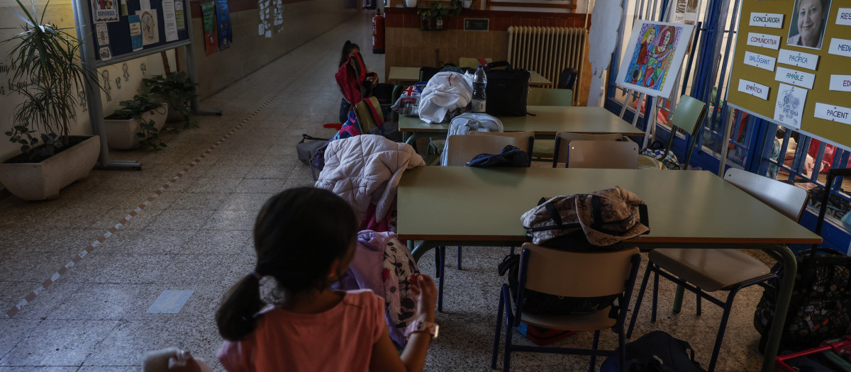 Imagen de uno de los colegios afectados por la dana de Valencia