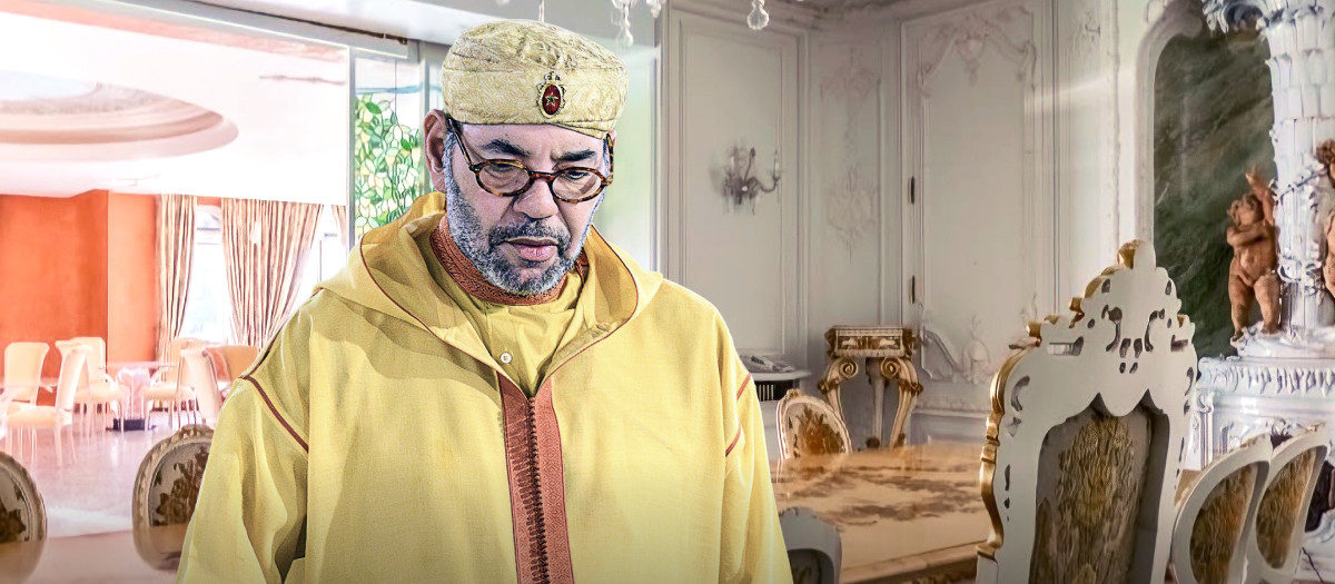 El interior del castillo de Betz y Mohamed VI